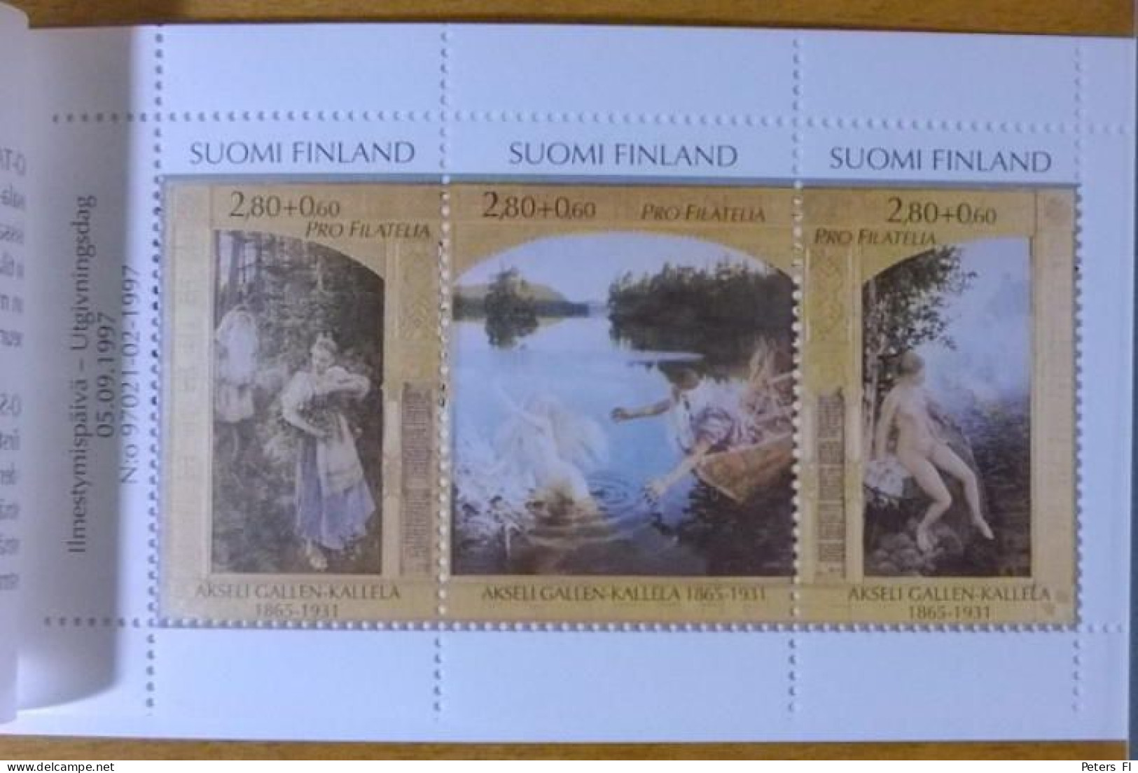 Finnland, Pro Filatelia -Häftchen 1997, Mit Drei Sondermarken, Je 2,80+0,60 Fim, Postfrisch - Hojas Bloque