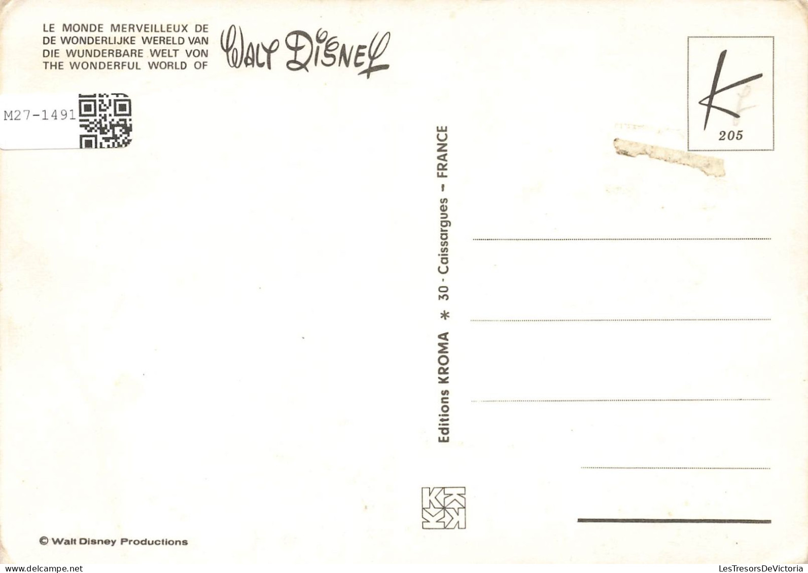DISNEY - Le Monde Merveilleux De Walt Disney - Les 7 Nains - Carte Postale - Disneyworld