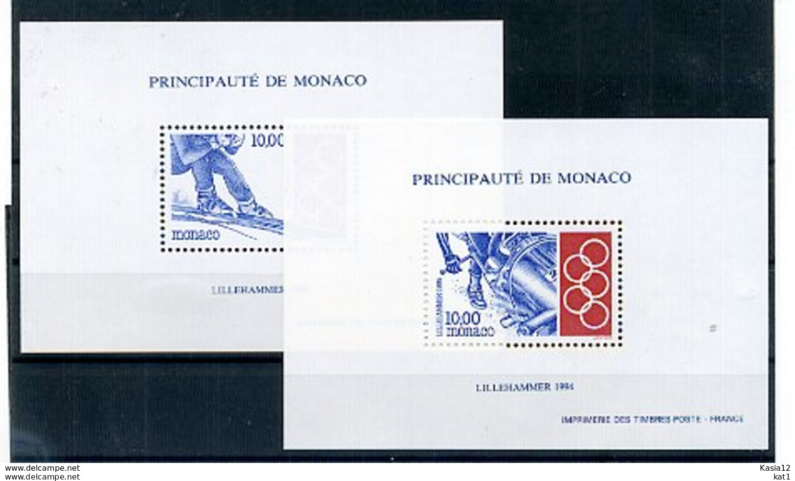 A23828)Olympia 94: Monaco 2167 - 2168 Luxusblocks** - Inverno1994: Lillehammer