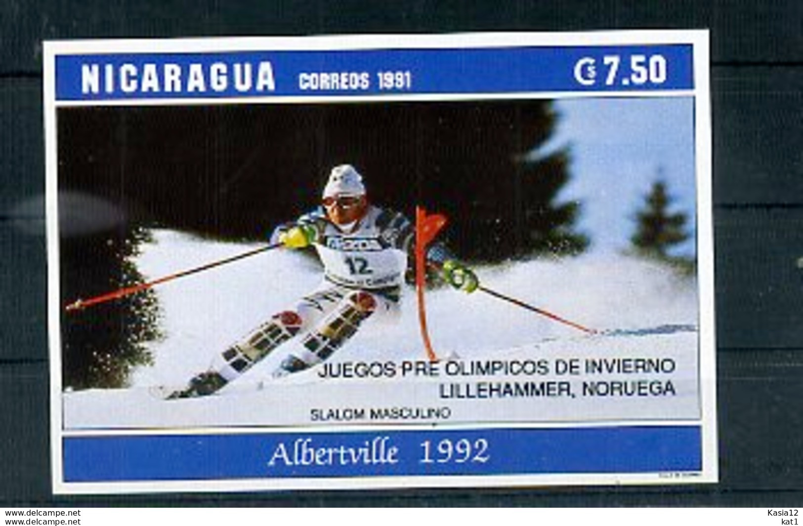 A23869)Olympia 94: Nicaragua Block** - Inverno1994: Lillehammer