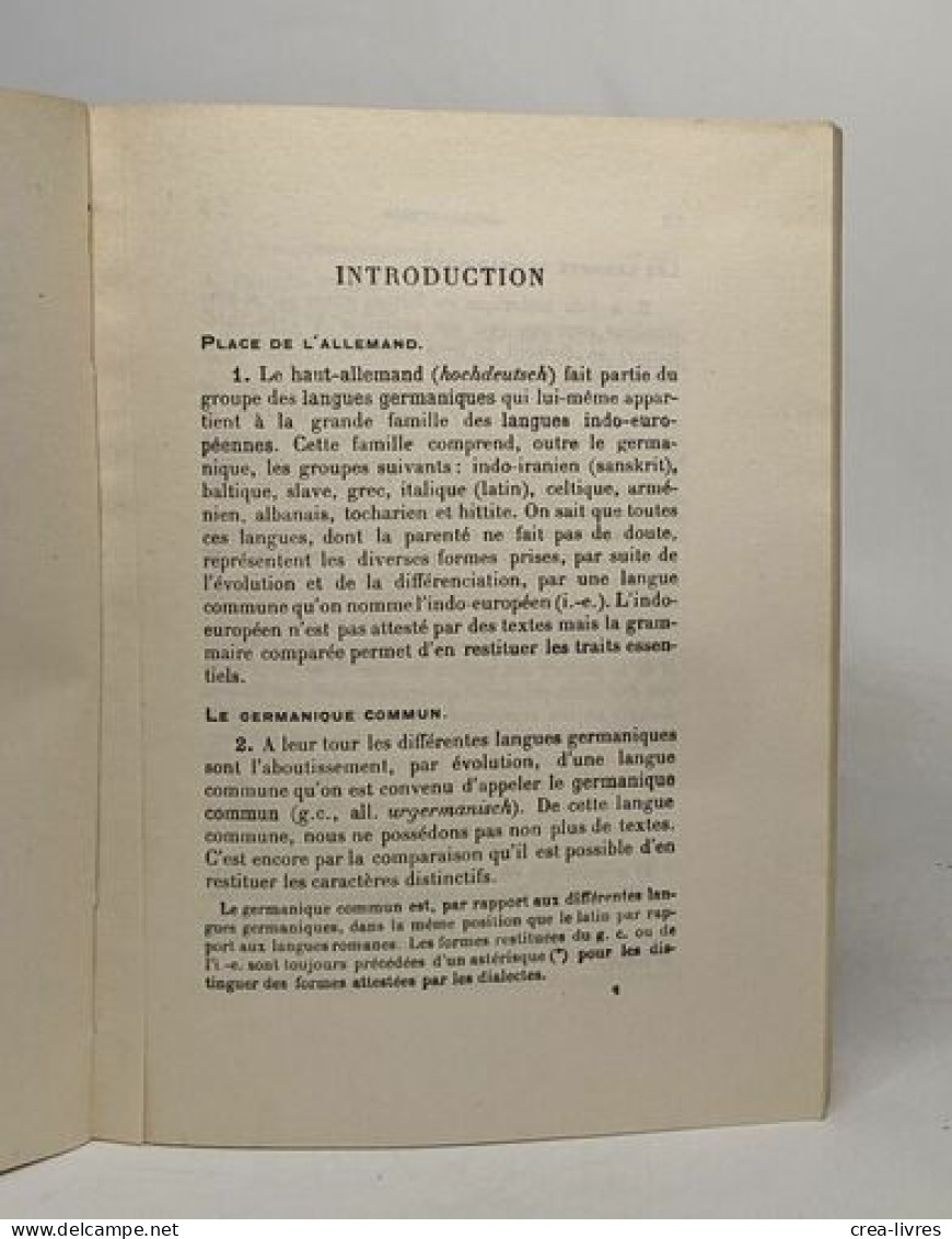 Manuel De L'allemand Du Moyen âge Des Origines Au XIVe Siècle . Grammaire. Texte . Glossaire - Non Classés