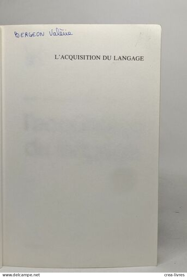 L'acquisition Du Langage - Non Classés
