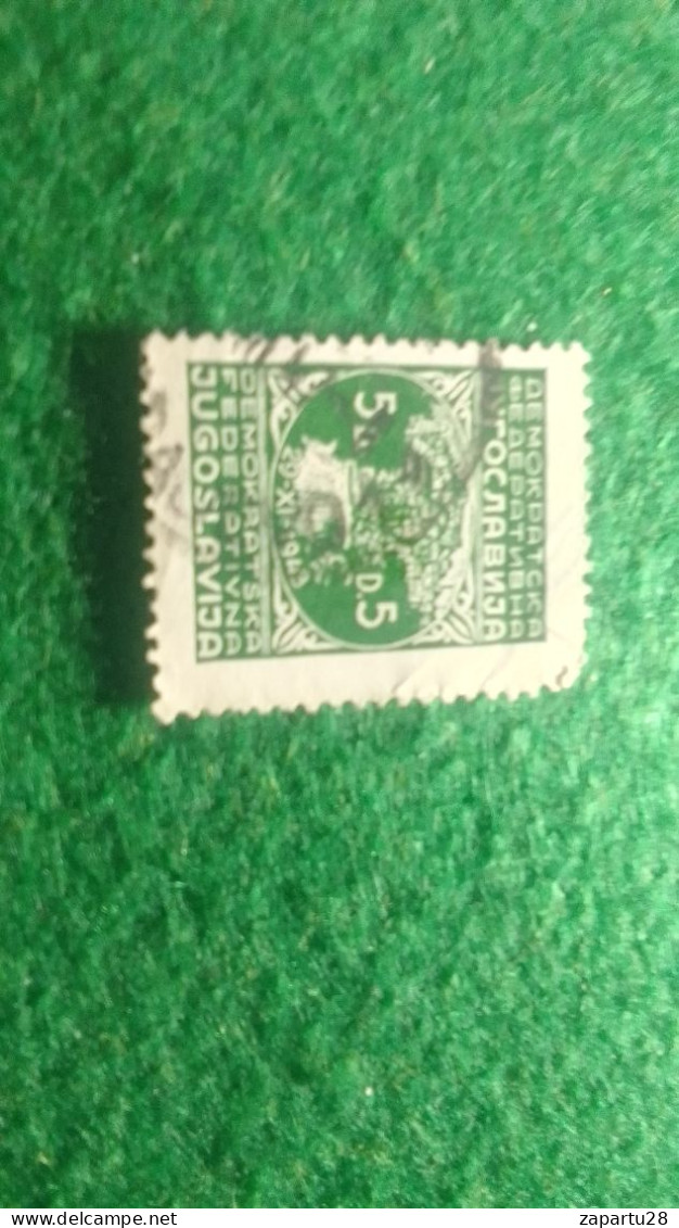 YOGUSLAVYA-1921-31     5 DİNAR            DAMGALI - Used Stamps