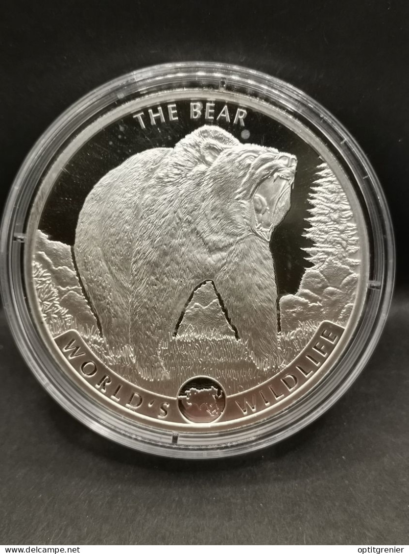 20 FRANCS ARGENT 2022 THE BEAR CONGO 30000 EX. / 1 OZ 999 SILVER - Congo (République Démocratique 1998)