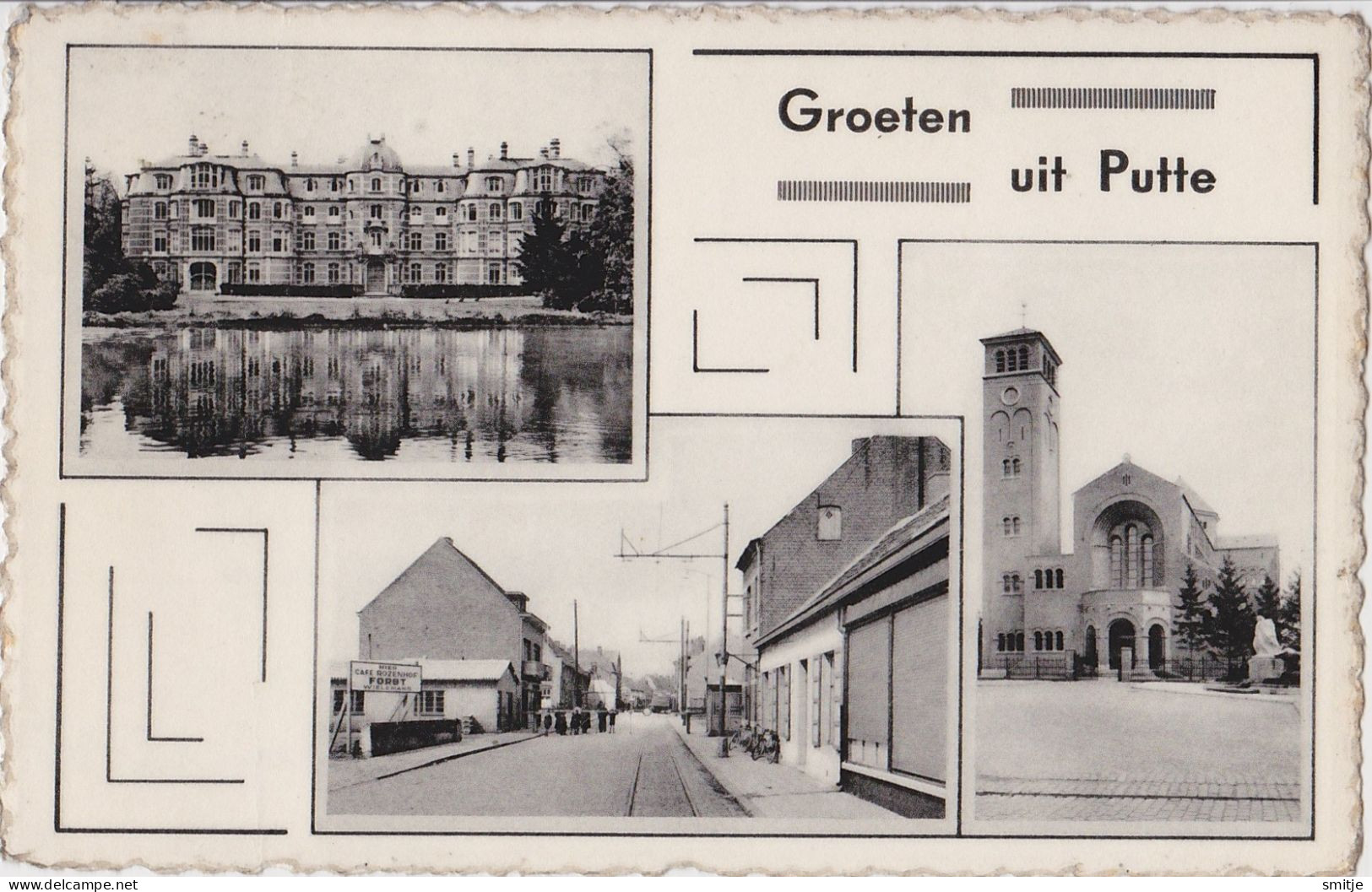 PUTTE CA. 1950 MULTIVIEW O.A. DORPSTRAAT KERK RAVENHOF - UITG. 'T BAZARKE - Kapellen