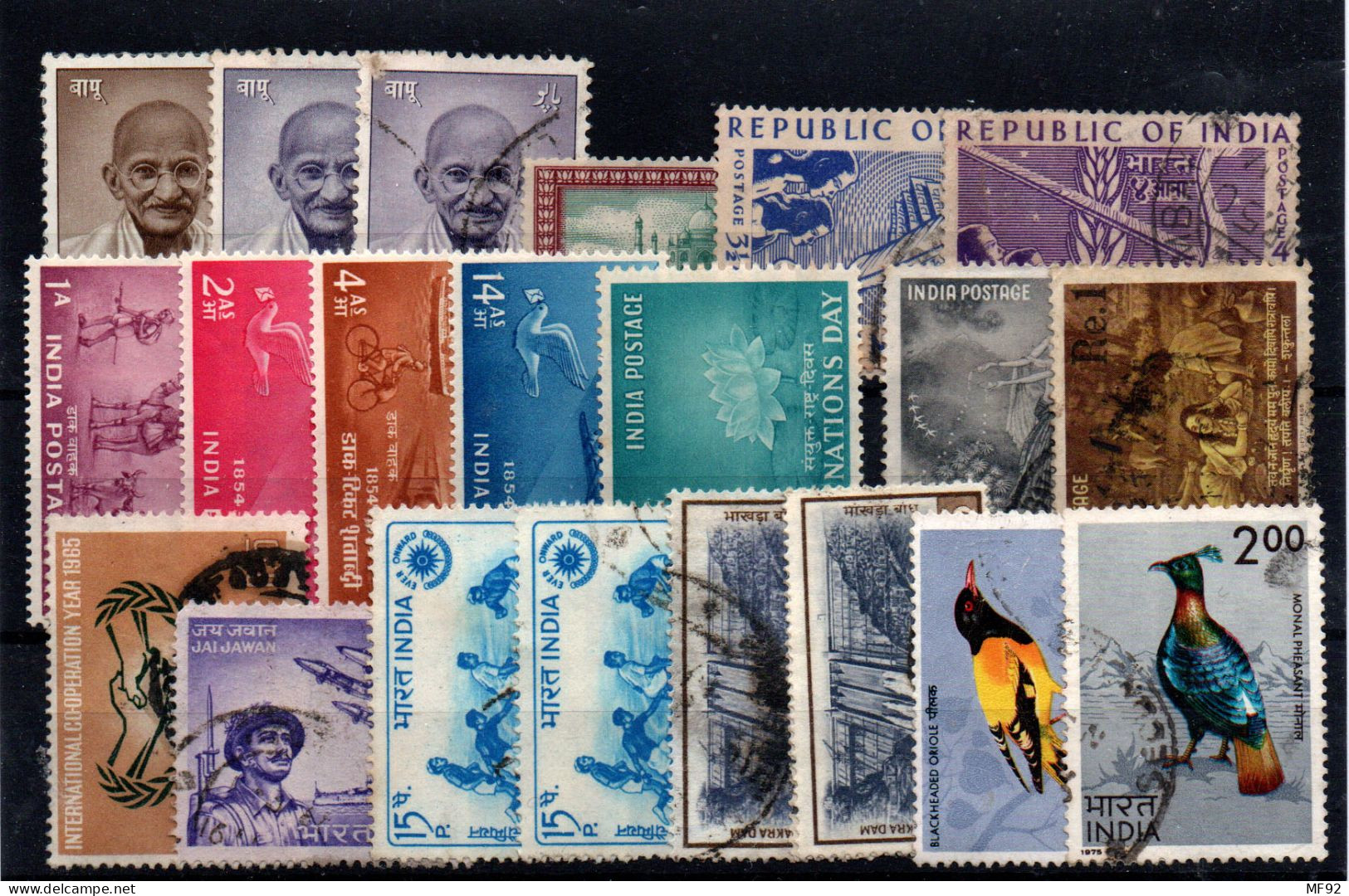 India Nº 3/4, 20, 28/9, 48/52,... Año 1948/75 - Used Stamps