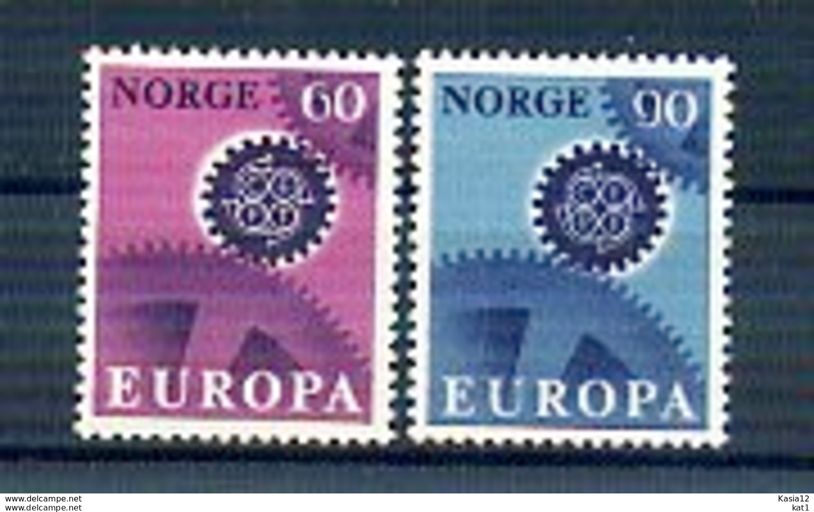 A25461)Norwegen 555 - 556**, Cept - Ungebraucht