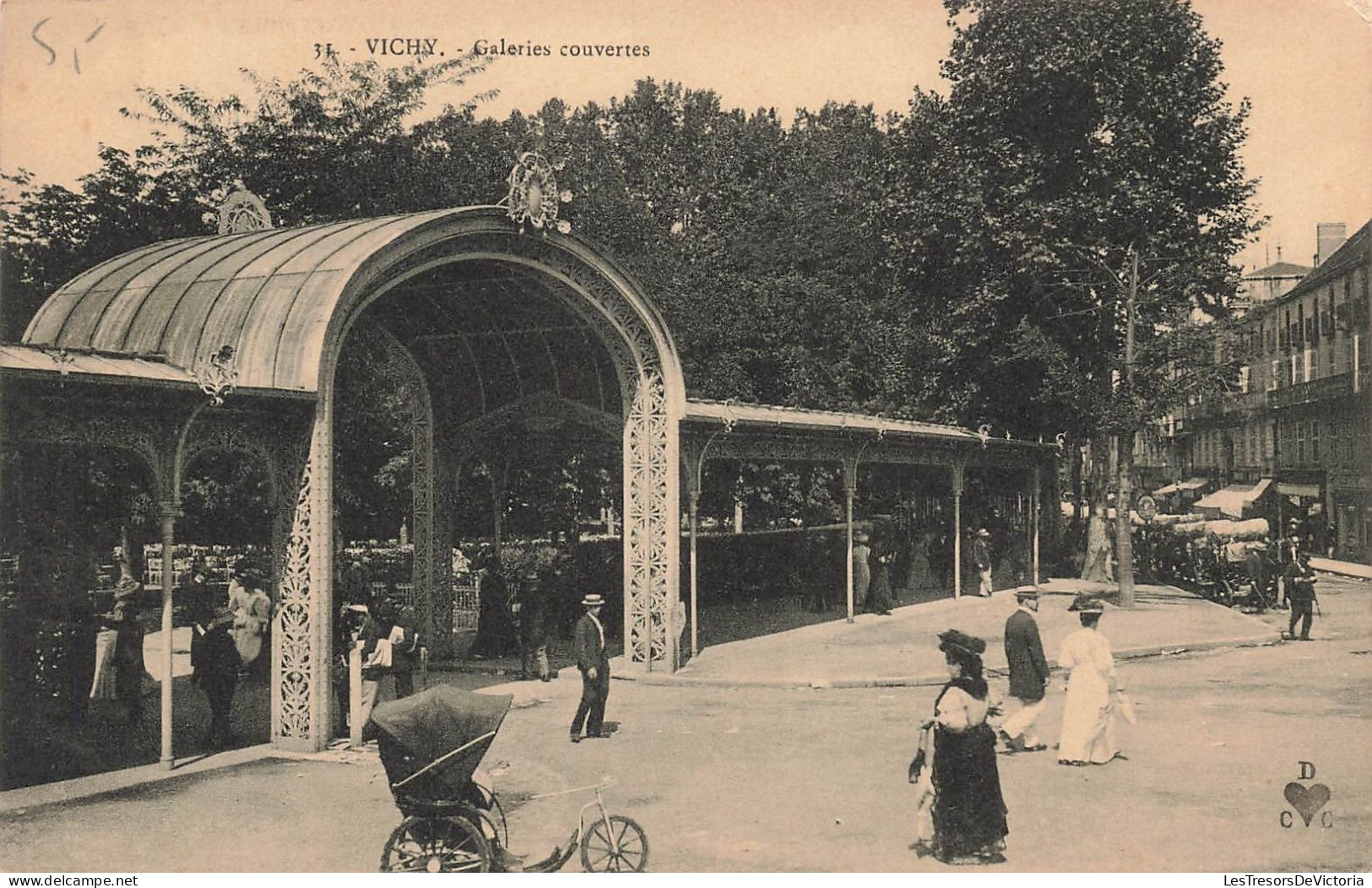 FRANCE - Vichy - Galeries Ouvertes - Animé - Landeau - Carte Postale Ancienne - Vichy