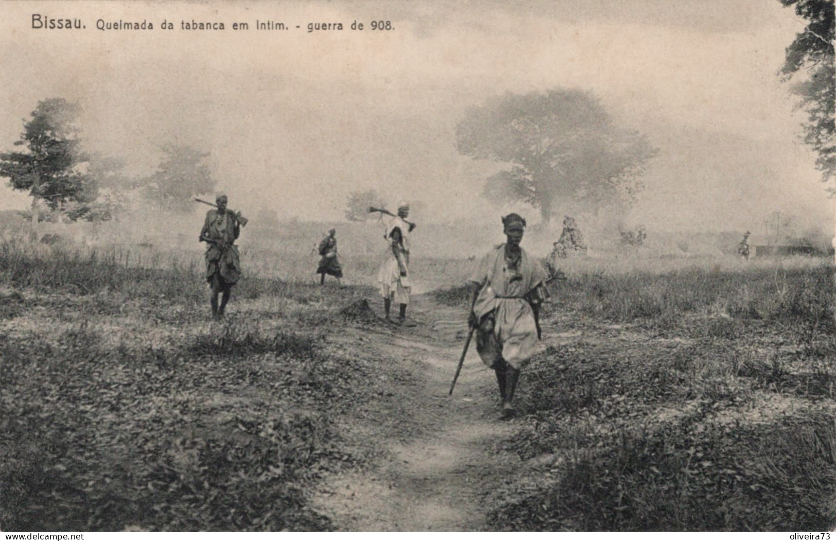 GUINÉ (BISSAU) - PORTUGUESA - BISSAU - Queimada Da Tabanca Em Intim - Guerra De 1908 - Guinea Bissau