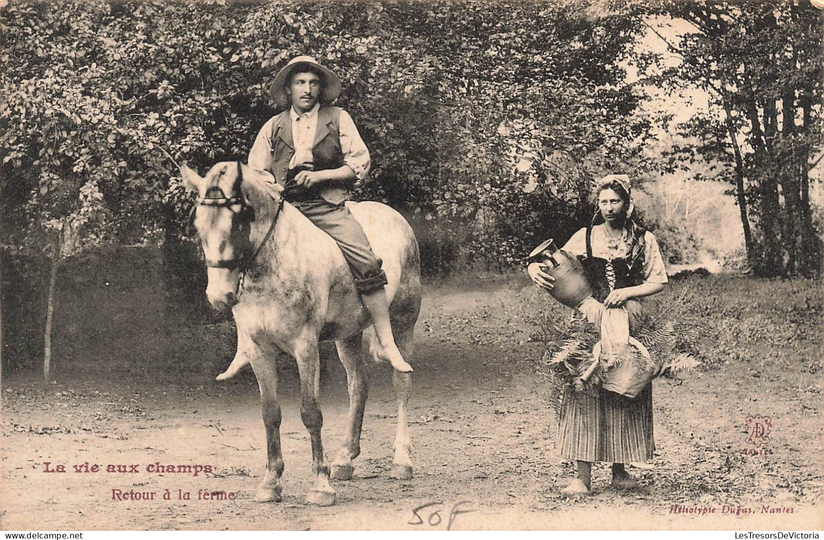 METIERS - La Vie Aux Champs - Retour à La Ferme - Carte Postale Ancienne - Campesinos