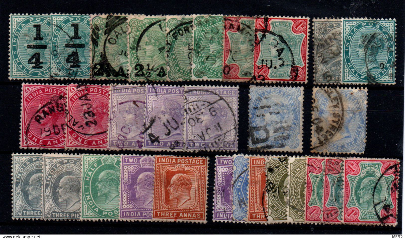 India Inglesa Nº 44/5, 47/8, 52/8, 60/3, 67. Año 1891/1909 - 1882-1901 Keizerrijk