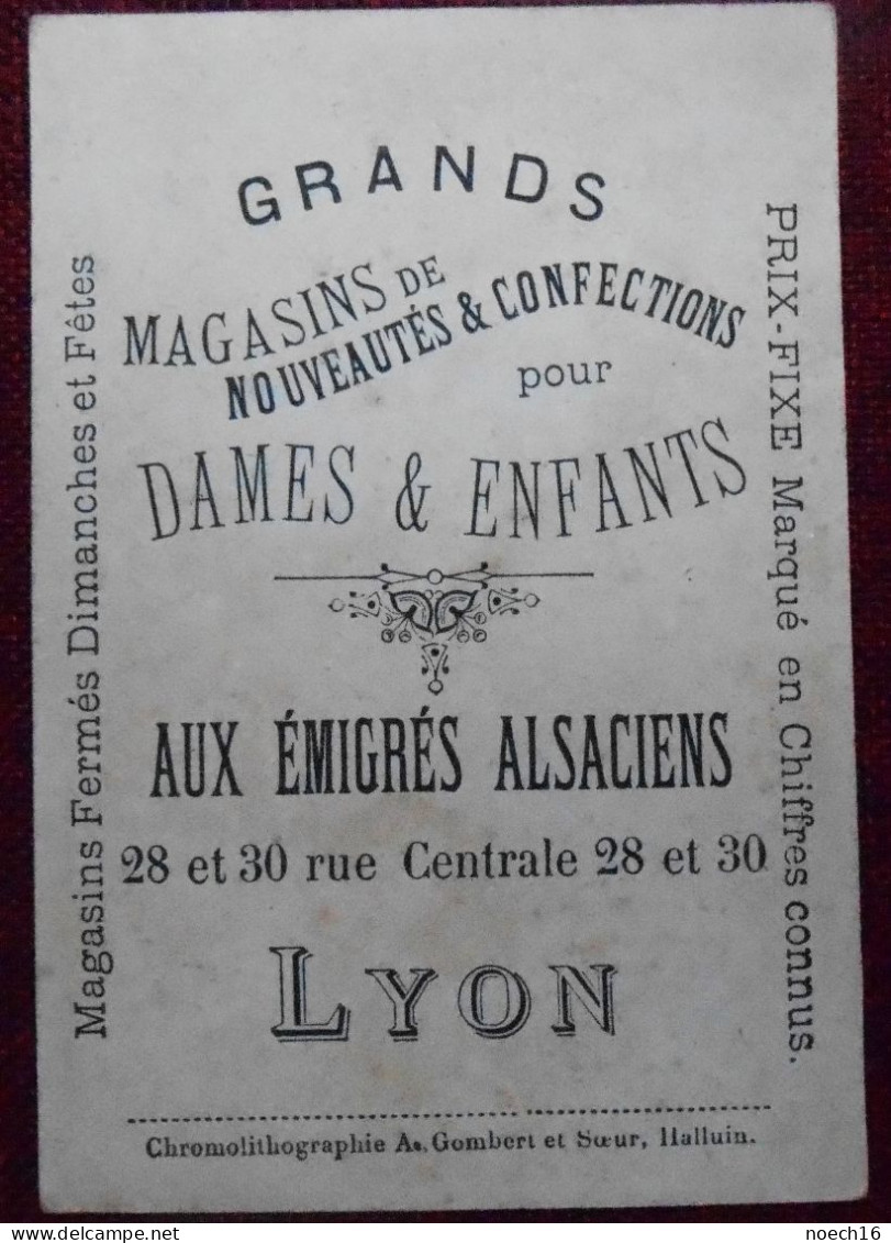 Chromo Publicité - Grands Magasins Aux Emigrés Alsaciens, Rue Centrale, Lyon - Other & Unclassified