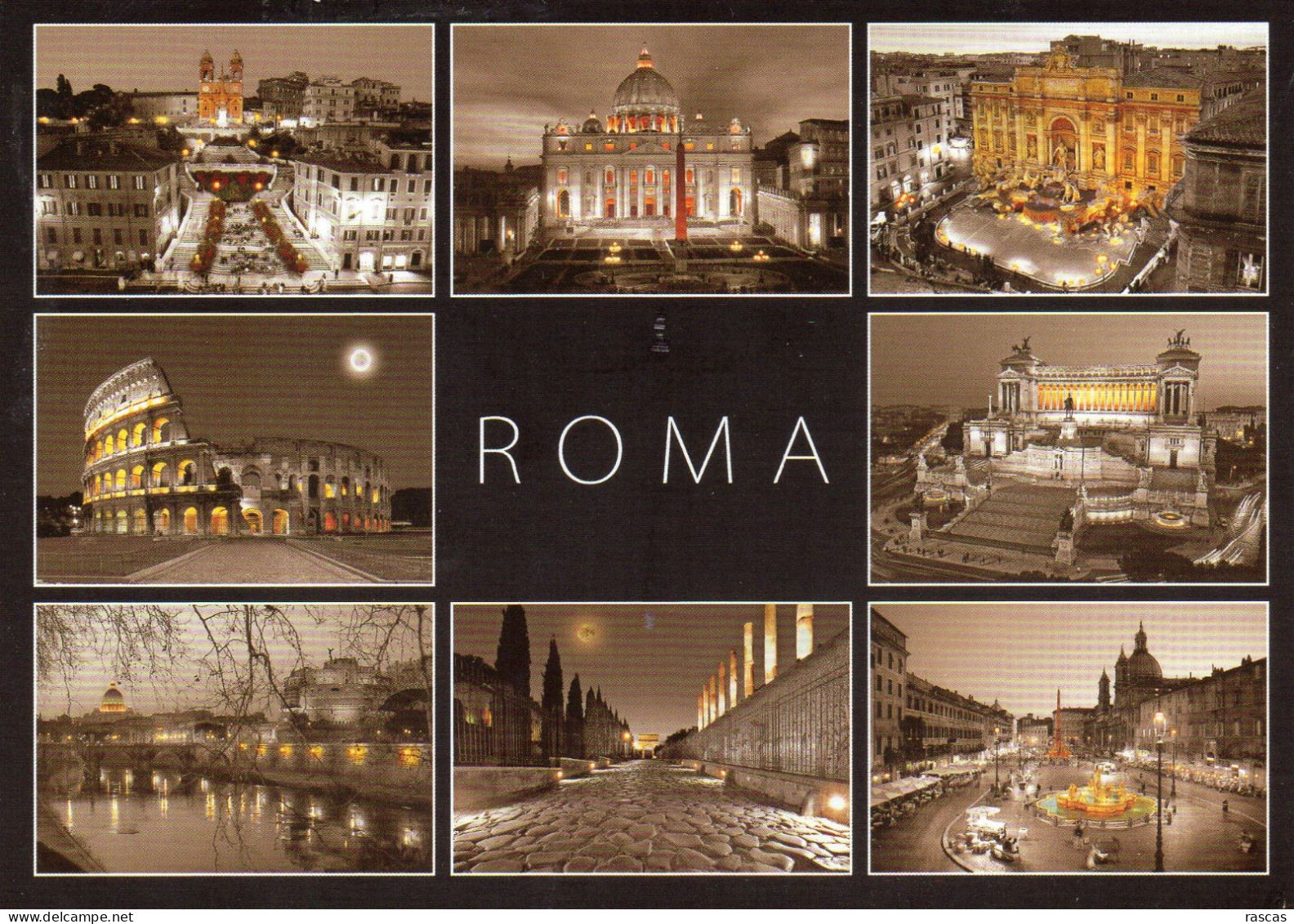 CPM GRAND FORMAT 1 - ITALIE - ROMA - ROME - MULTIVUES - Panoramische Zichten, Meerdere Zichten