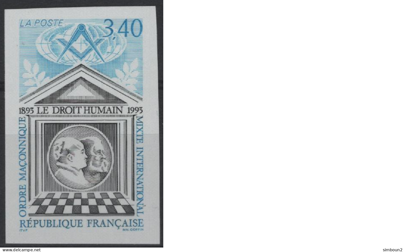 France 1993 N°2796** Non Dentele Imperf Mint Never Hinged - 1991-2000