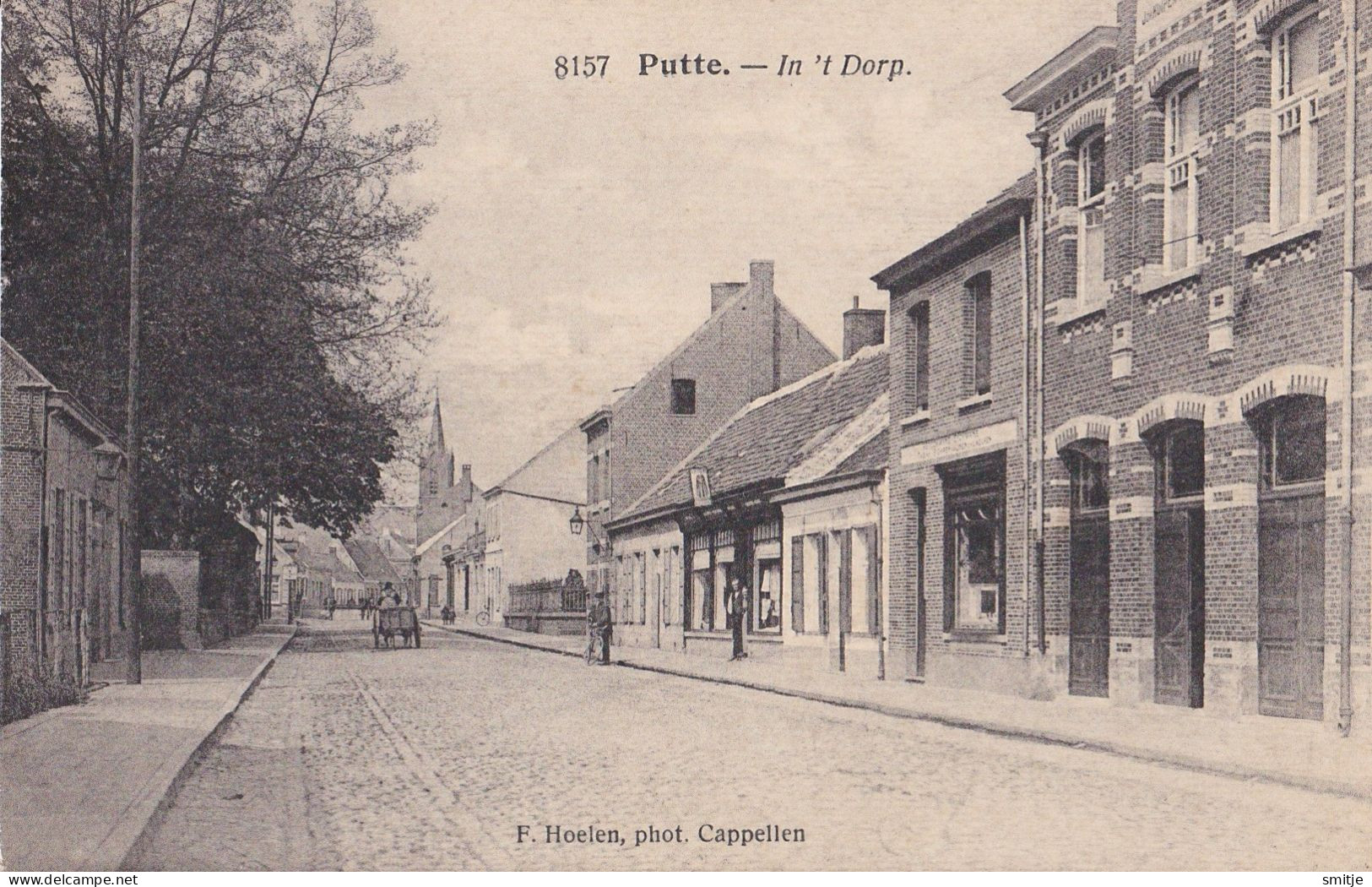 PUTTE 1921 IN 'T DORP KAR FIETSER KERK - KLEINE ANIMATIE - HOELEN KAPELLEN 8157 - Kapellen