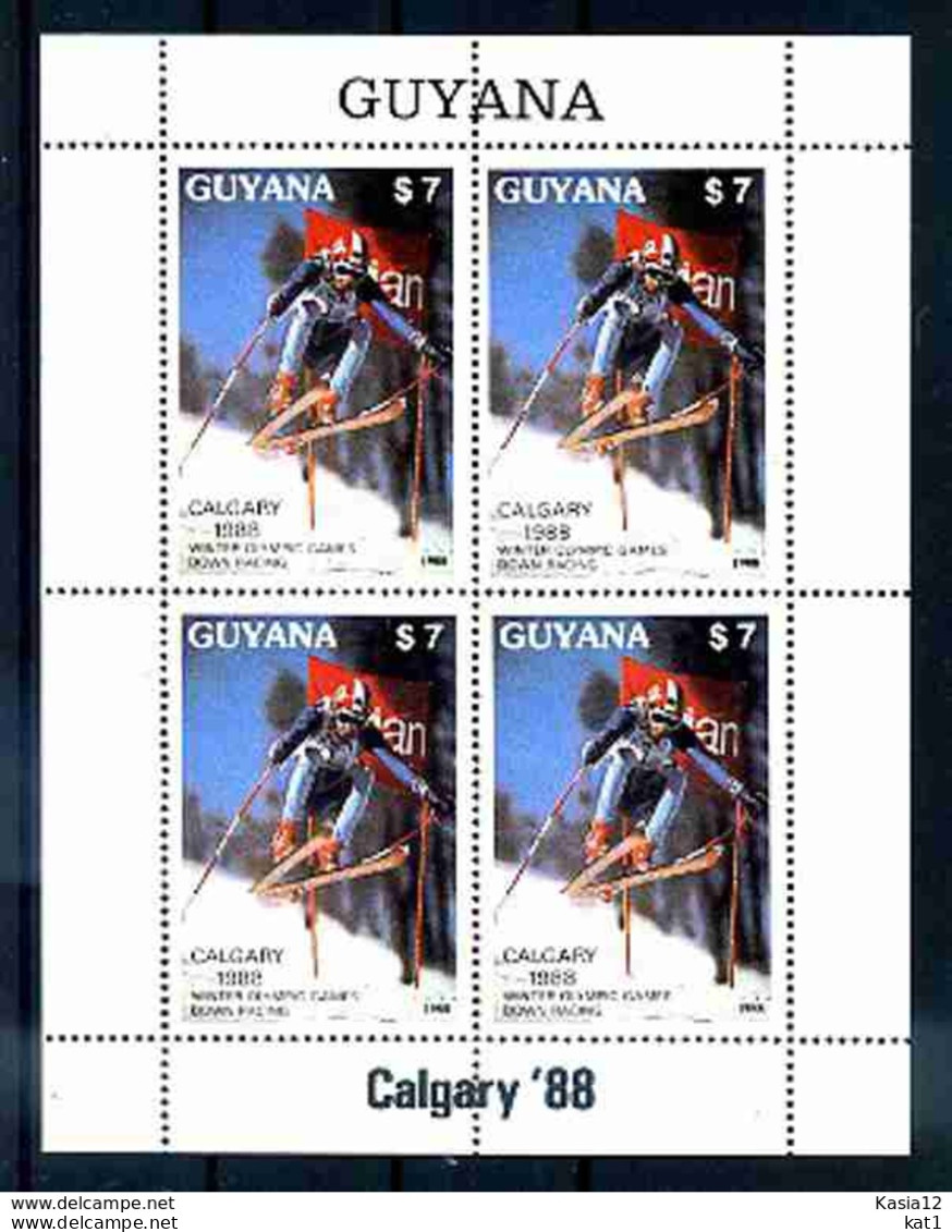 D01129)Olympia 88: Guyana, 2408 KLB** - Invierno 1988: Calgary