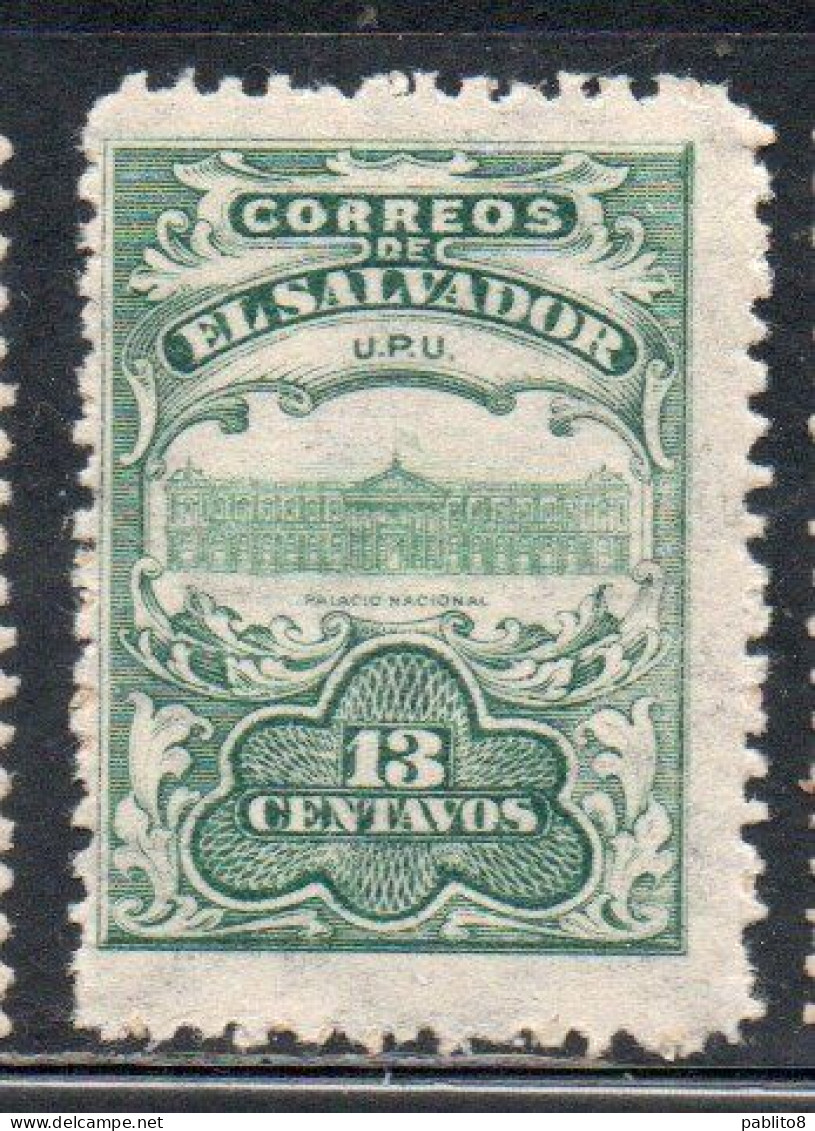 EL SALVADOR 1911 UPU NATIONAL PALACE CENT. 13c MH - Salvador