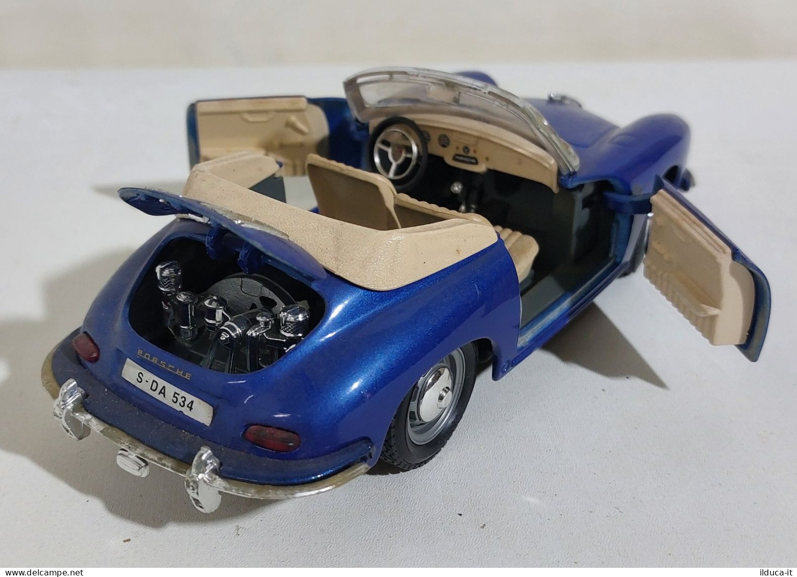 54202 BURAGO 1/24 - Porsche 356 B Cabriolet (1961) - Blu - Burago