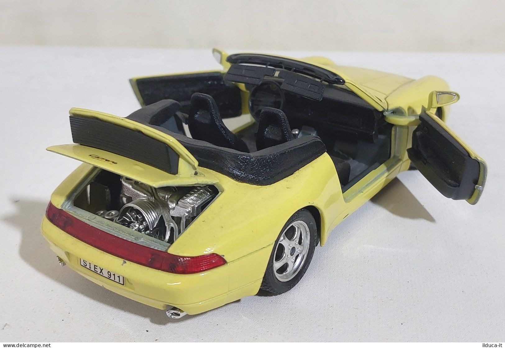 54205 BURAGO 1/24 - Porsche 911 Carrera (1993) Cabriolet - Giallo - Burago