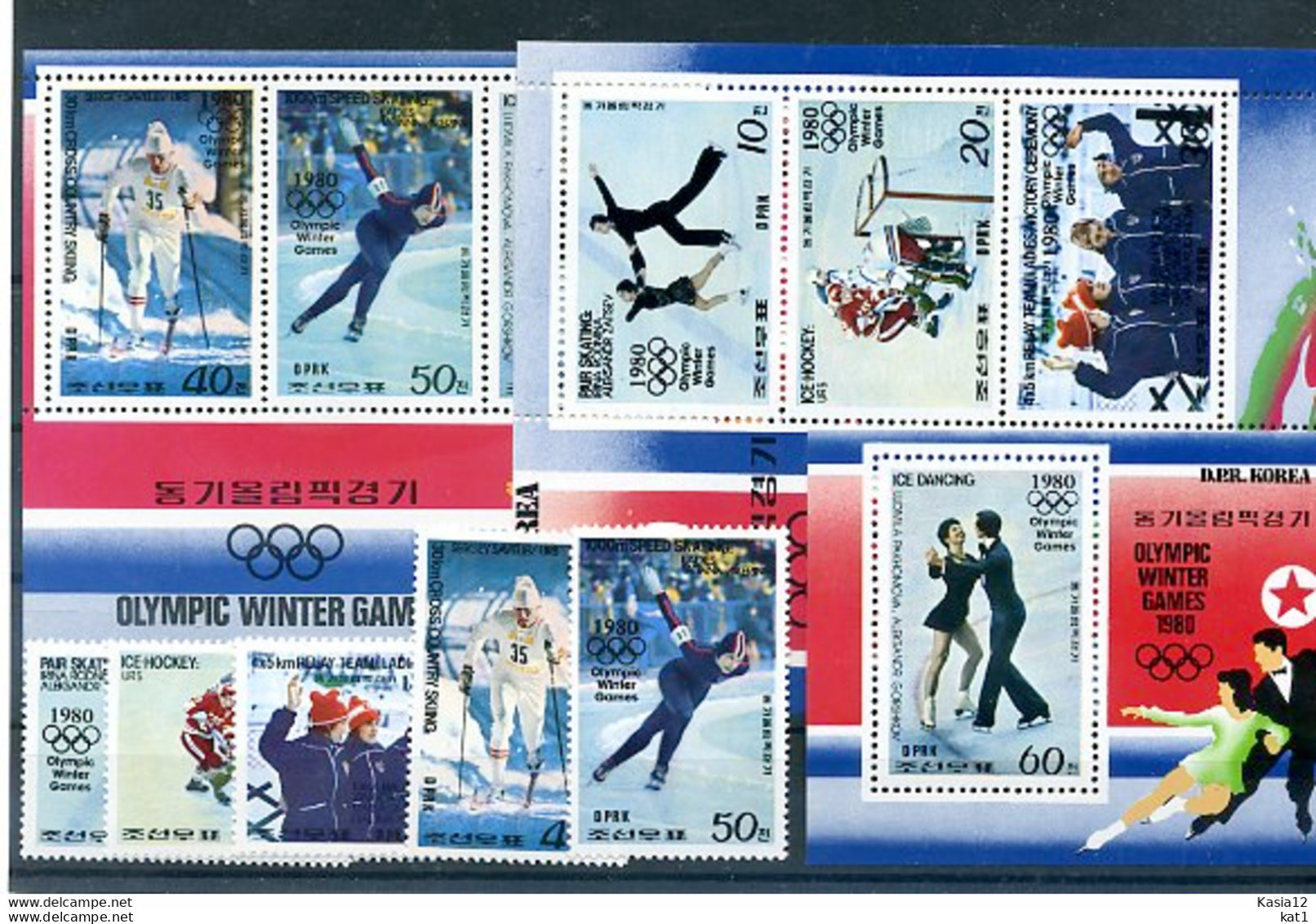 A20476)Olympia 80: Korea 1941 - 1945** + 1941 - 1946 KLB** + Bl 68** - Winter 1980: Lake Placid