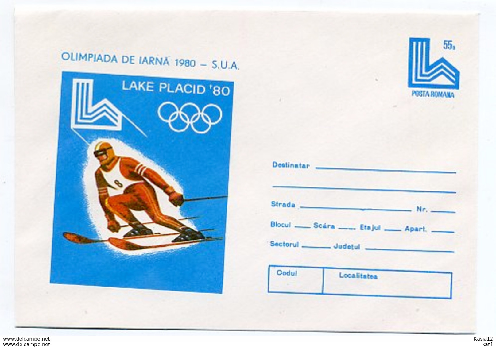 A20604)Olympia 80: Rumaenien Olympia-GA - Winter 1980: Lake Placid