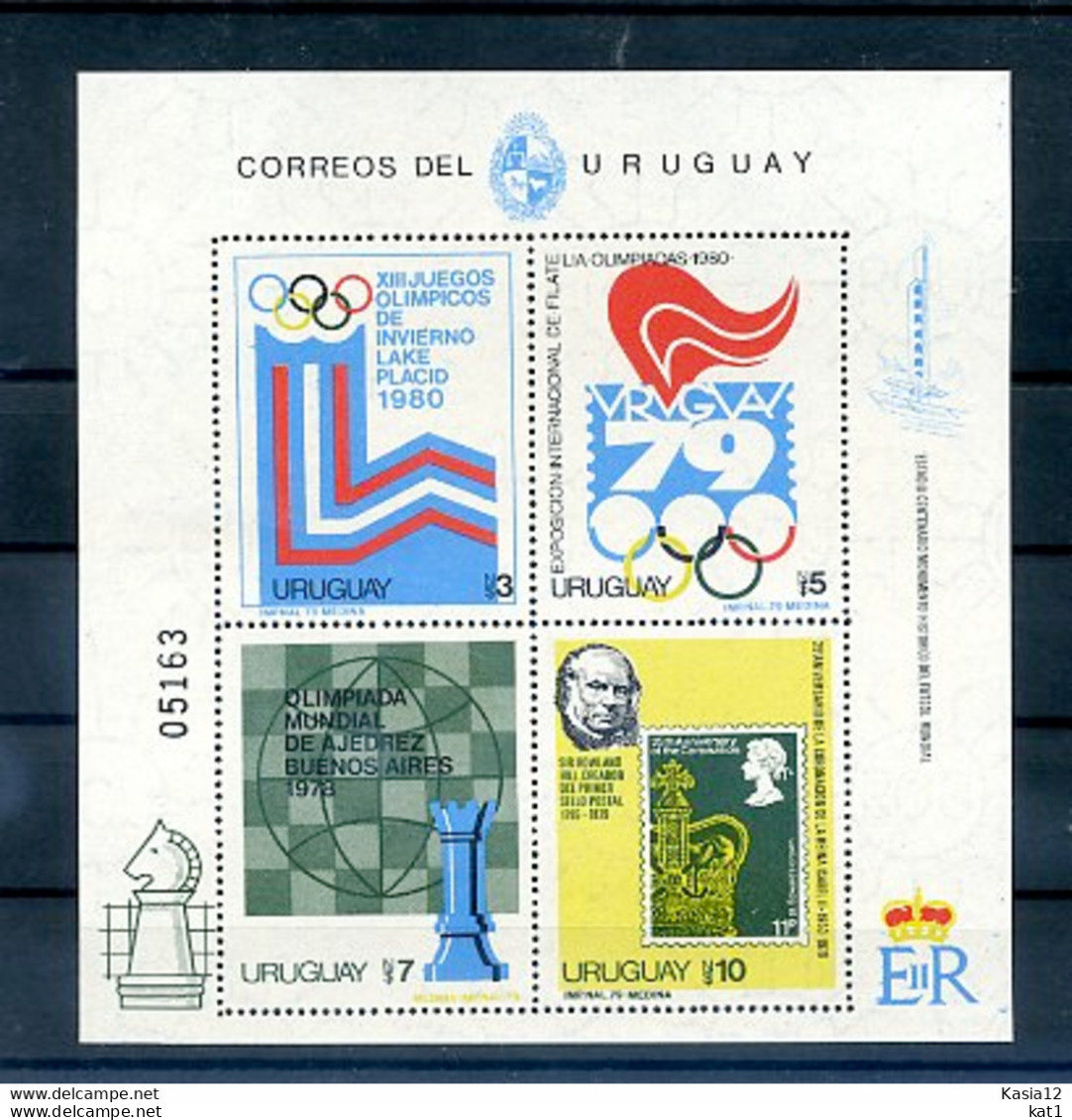 A20696)Olympia 80: Uruguay Bl 42** - Invierno 1980: Lake Placid