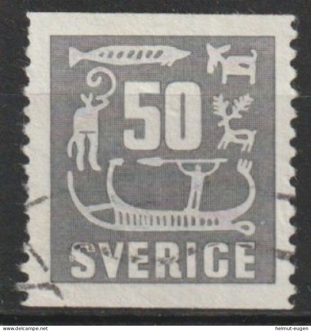 MiNr. 396 Schweden    1954, 8. Nov. Freimarken: Felsenzeichnungen, Ohne Stecherzeichen. - Oblitérés