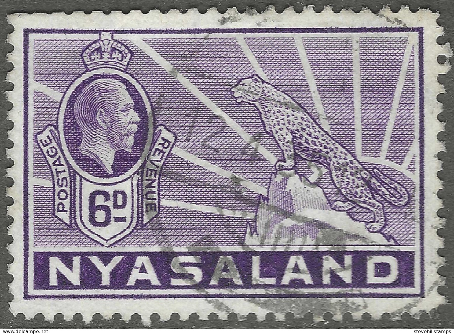 Nyasaland. 1934-35 KGV. 6d Used. SG 120 - Nyassaland (1907-1953)