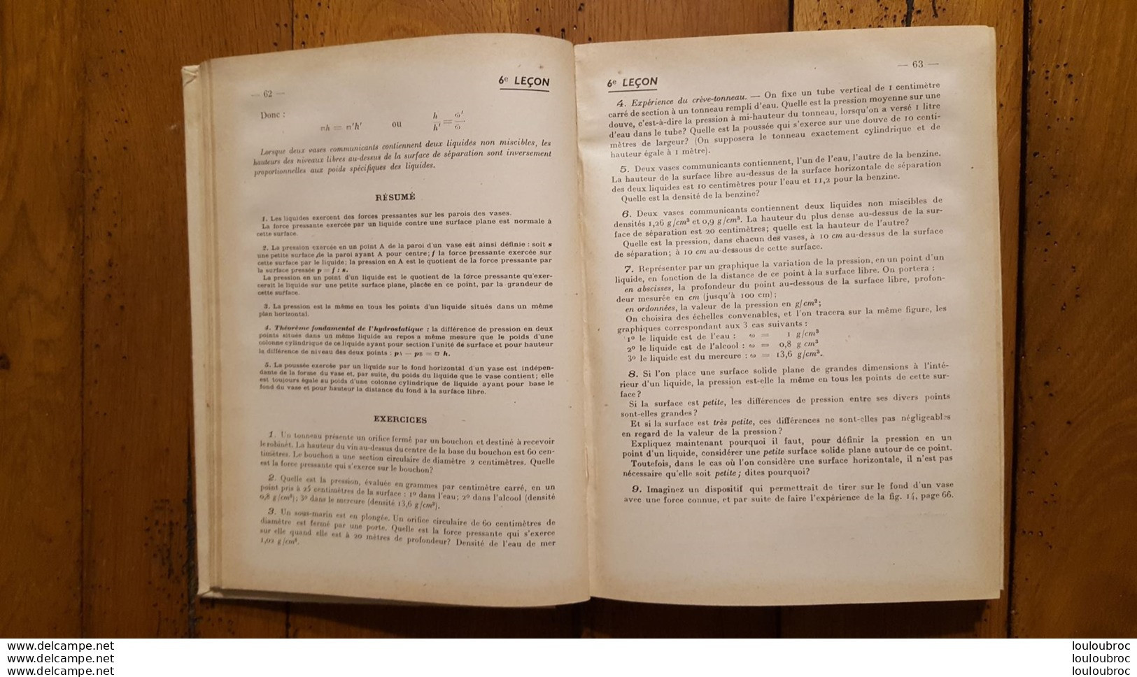 SCIENCES PHYSIQUES CLASSE DE QUATRIEME DEUXIEME  ANNEE 1939 DE PASTOURIAUX ET RUMEAU LIBRAIRIE DELAGRAVE - 12-18 Ans