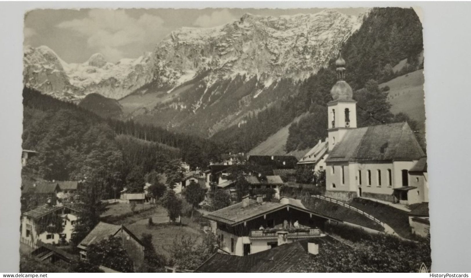Ramsau, Dorfkirche, Panorama, Berchtesgaden, 1960 - Berchtesgaden