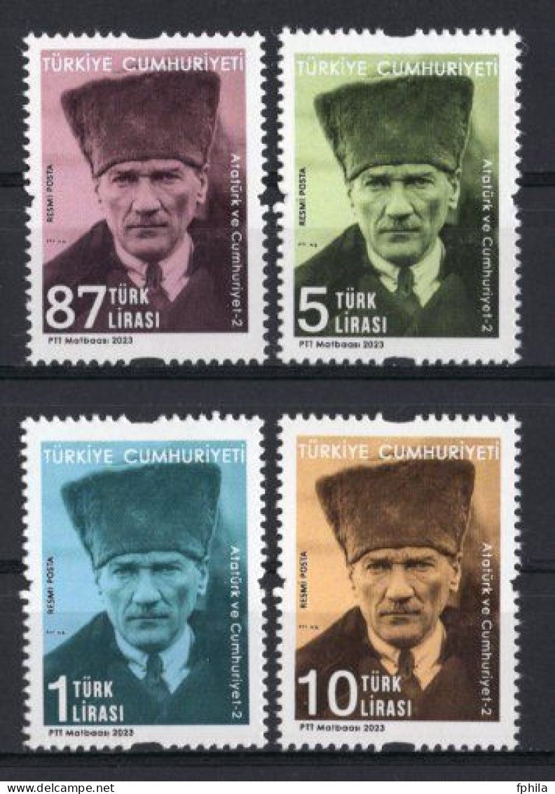 2023 TURKEY ATATURK AND REPUBLIC OFFICIAL STAMPS MNH ** - Timbres De Service