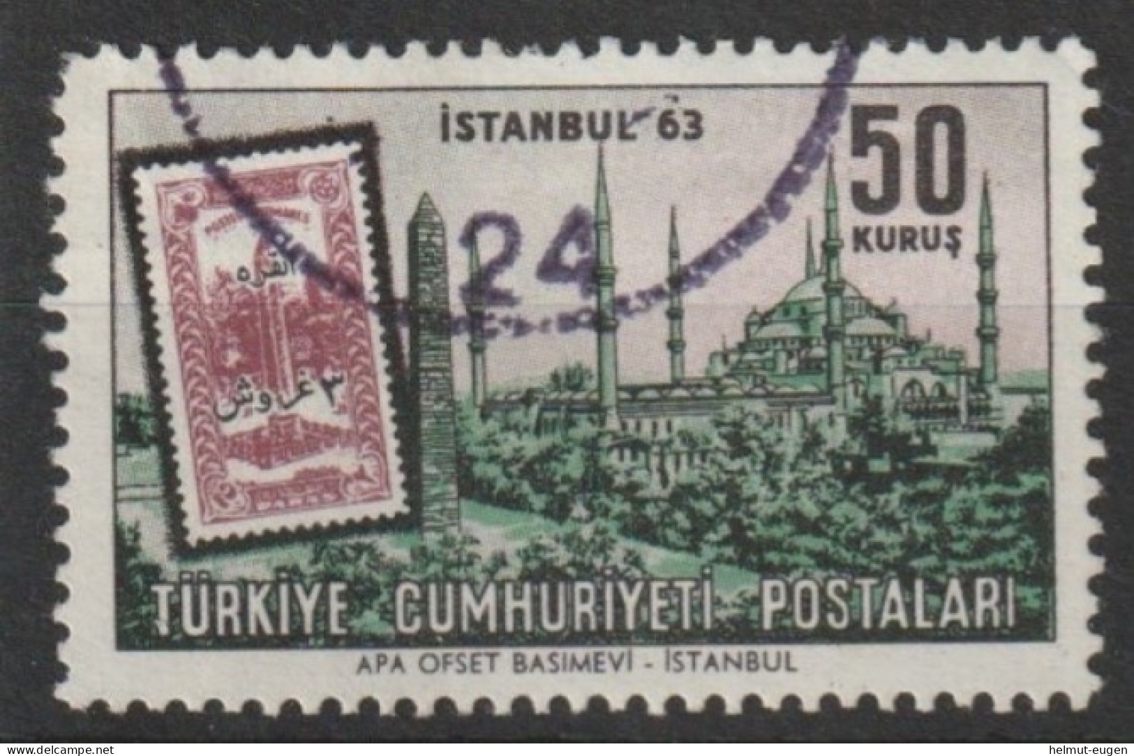 MiNr. 1880 Türkei    1963, 7. Sept. Internationalen Briefmarkenausstellung ISTANBUL 63. - Usati