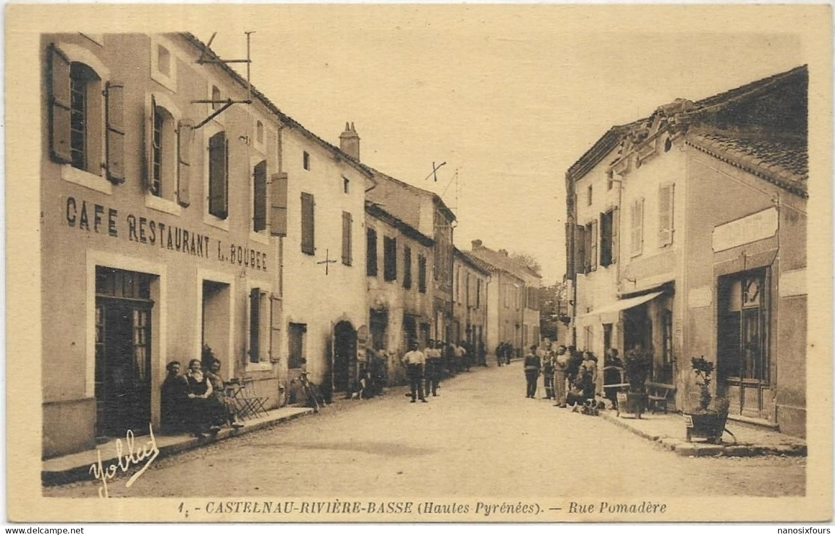 D 65.  CASTELNAU RIVIERE BASSE.  RUE POMADERE.  CARTE ECRITE - Castelnau Riviere Basse