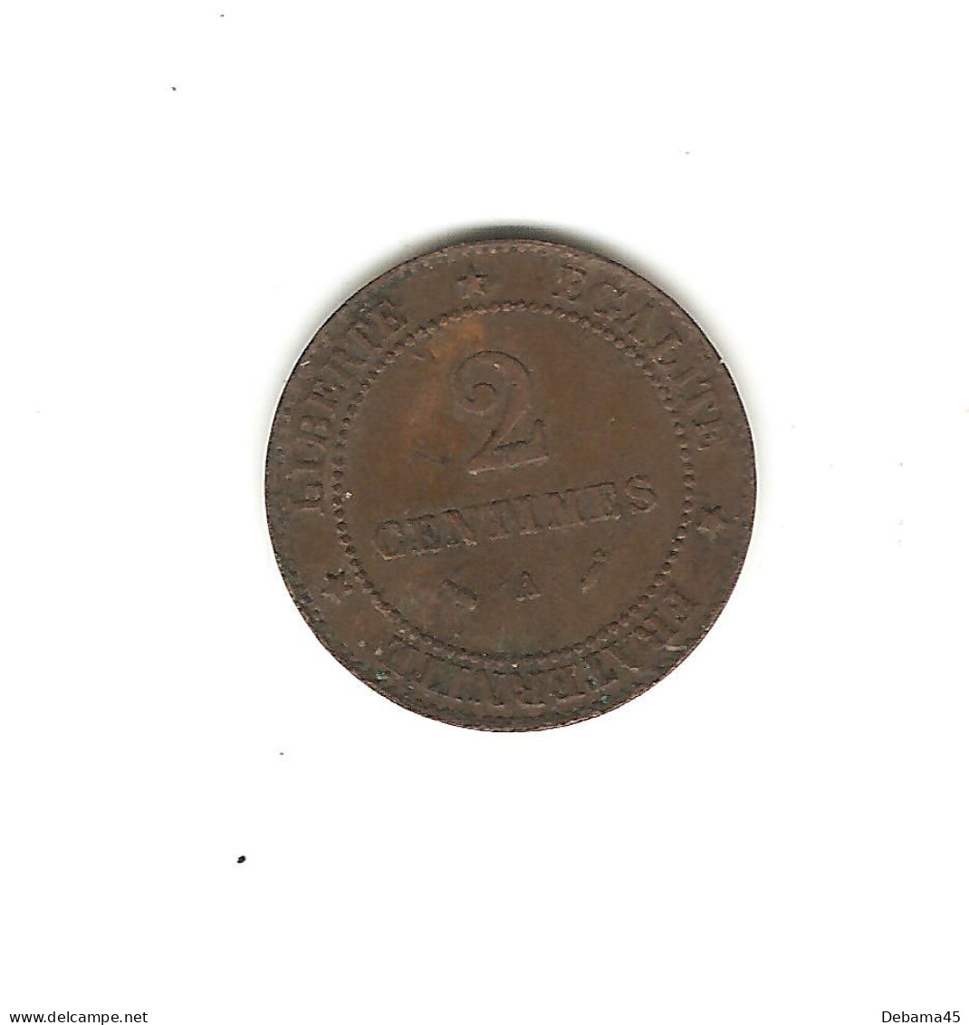 350/ France : 2 Centimes Cérès 1896 A - 2 Centimes