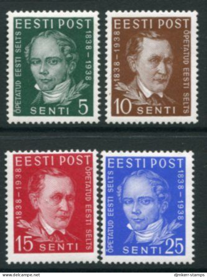 ESTONIA 1938 Literary Society  MNH / **  Michel 138-41 - Estonia