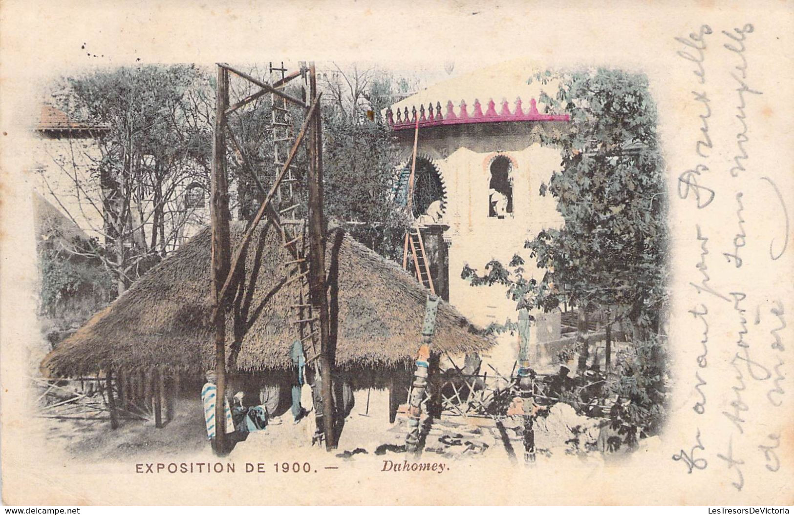 Afrique - Dahomey - Exposition De 1900 -  Colorisé - Oblitéré 1900 -  Carte Postale Ancienne - Dahomey