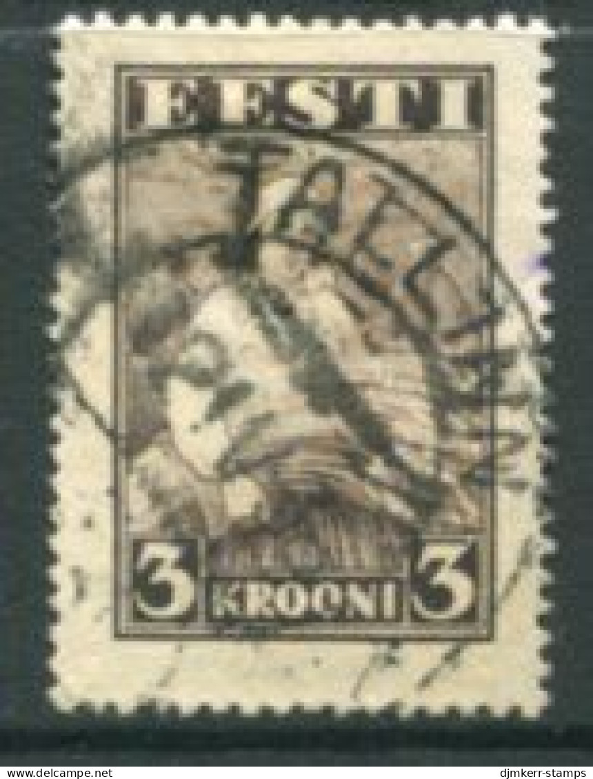 ESTONIA 1935 Harvester Definitive 3 Kr. Used.  Michel 108 - Estonia