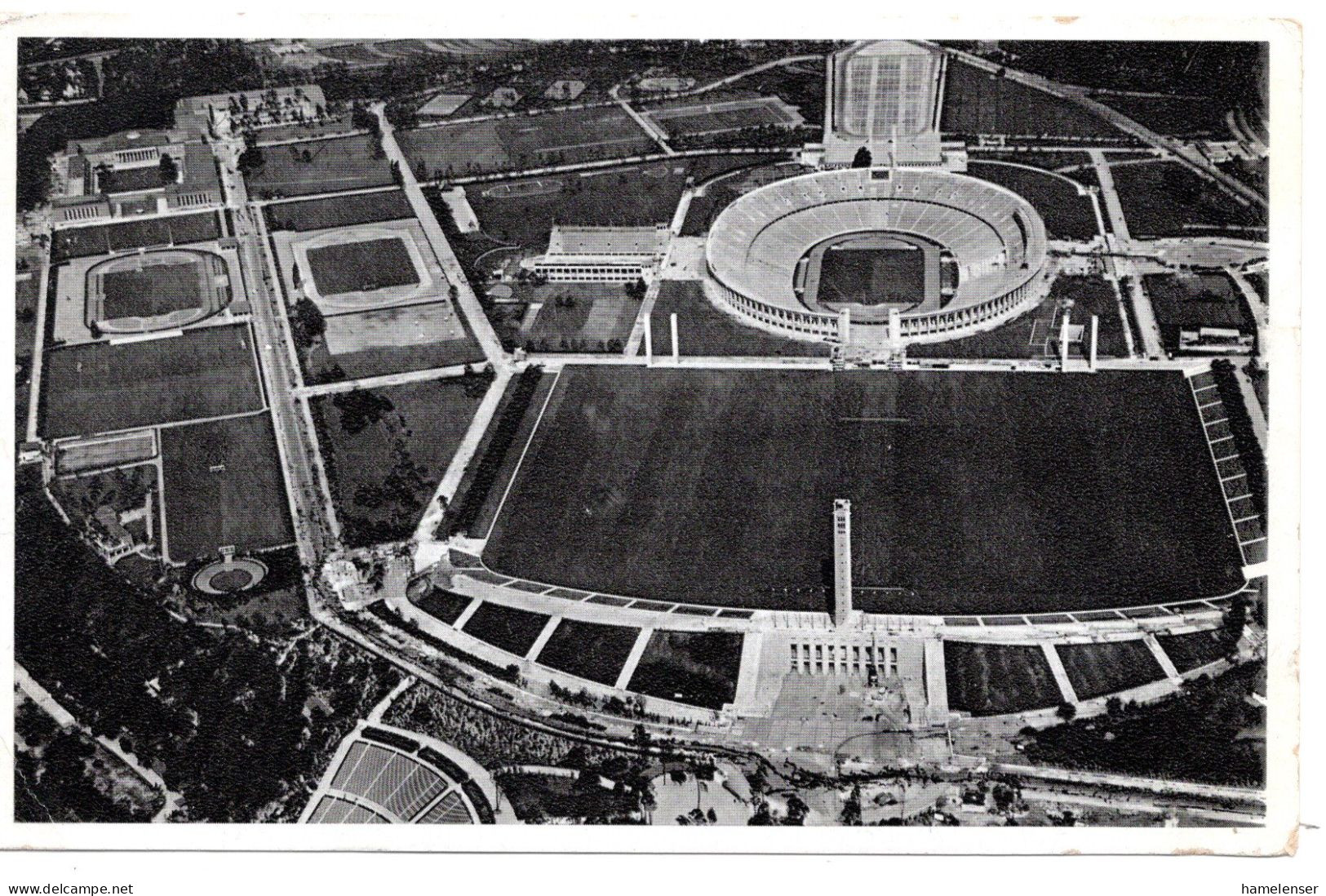 61127 - Deutsches Reich - 1937 - Ans.-Kte. "Reichssportfeld", Gebraucht - Juegos Olímpicos