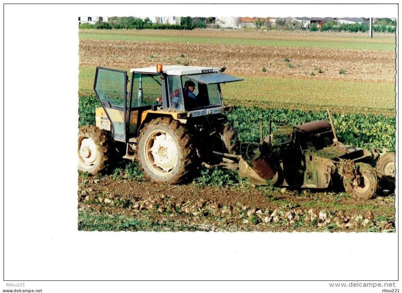 21 - Côte D'Or - SOIRANS FOUFFRANS - La Récolte Des Betteraves - Homme Tracteur Gros Plan RENAULT - Traktoren