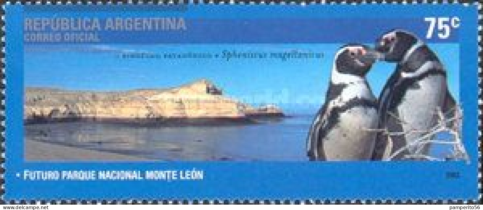 ARGENTINA - AÑO 2003 - Parques Nacionales, Parque Nacional Monte León, Pinguino Patagónico - Usada - Gebraucht