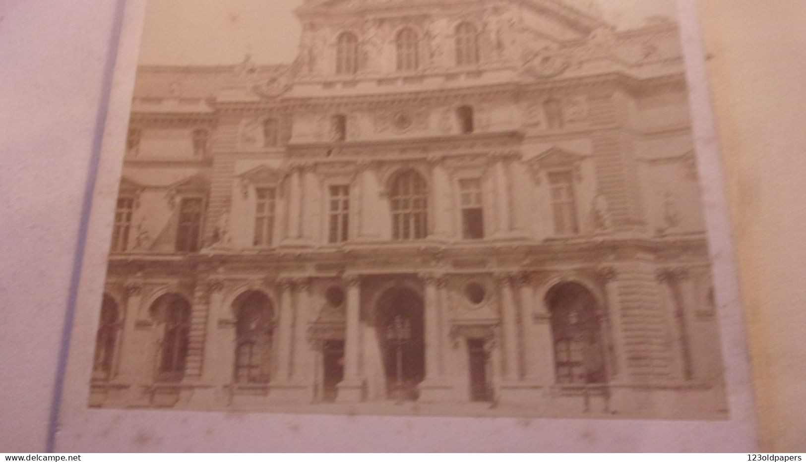 XIX  EME CABINET PARIS XIXEME  LE LOUVRE BK PARIS PHOTO - Old (before 1900)