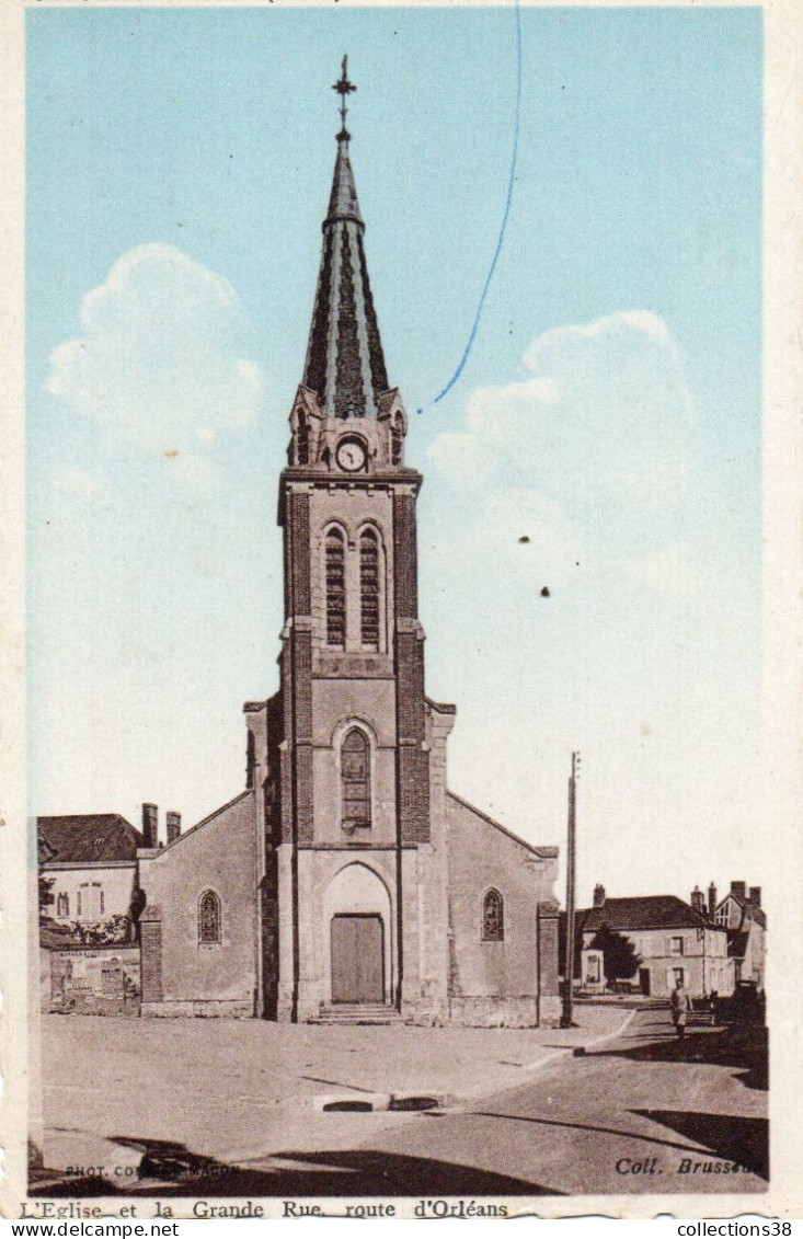 Ouzouer-sur-Loire - L'Eglise Et La Grande Rue Route D'Orléans - Ouzouer Sur Loire