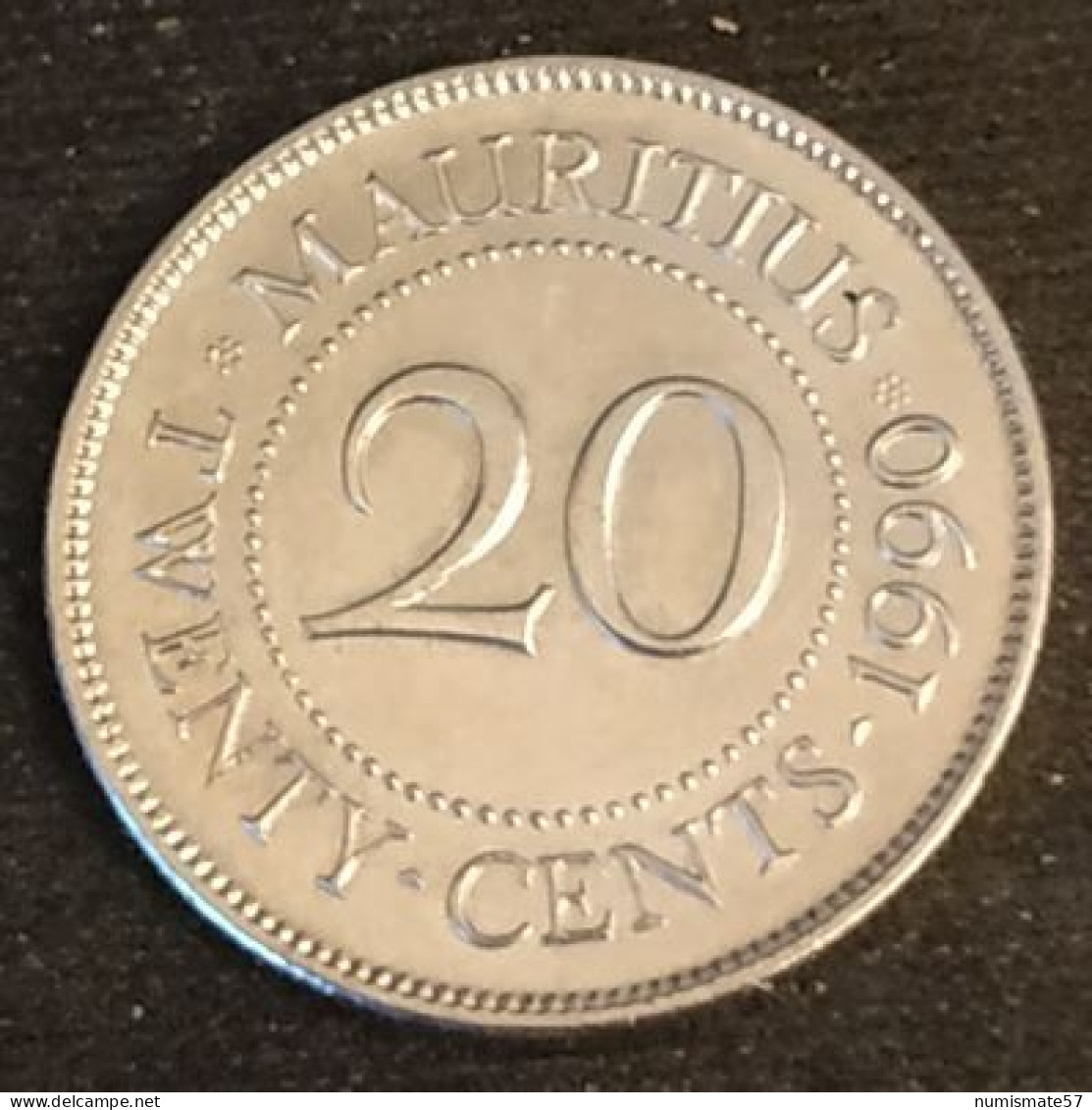 ILE MAURICE - MAURITIUS - 20 CENTS 1990 - Sir Seewoosagur Ramgoolam - KM 53 - Maurice