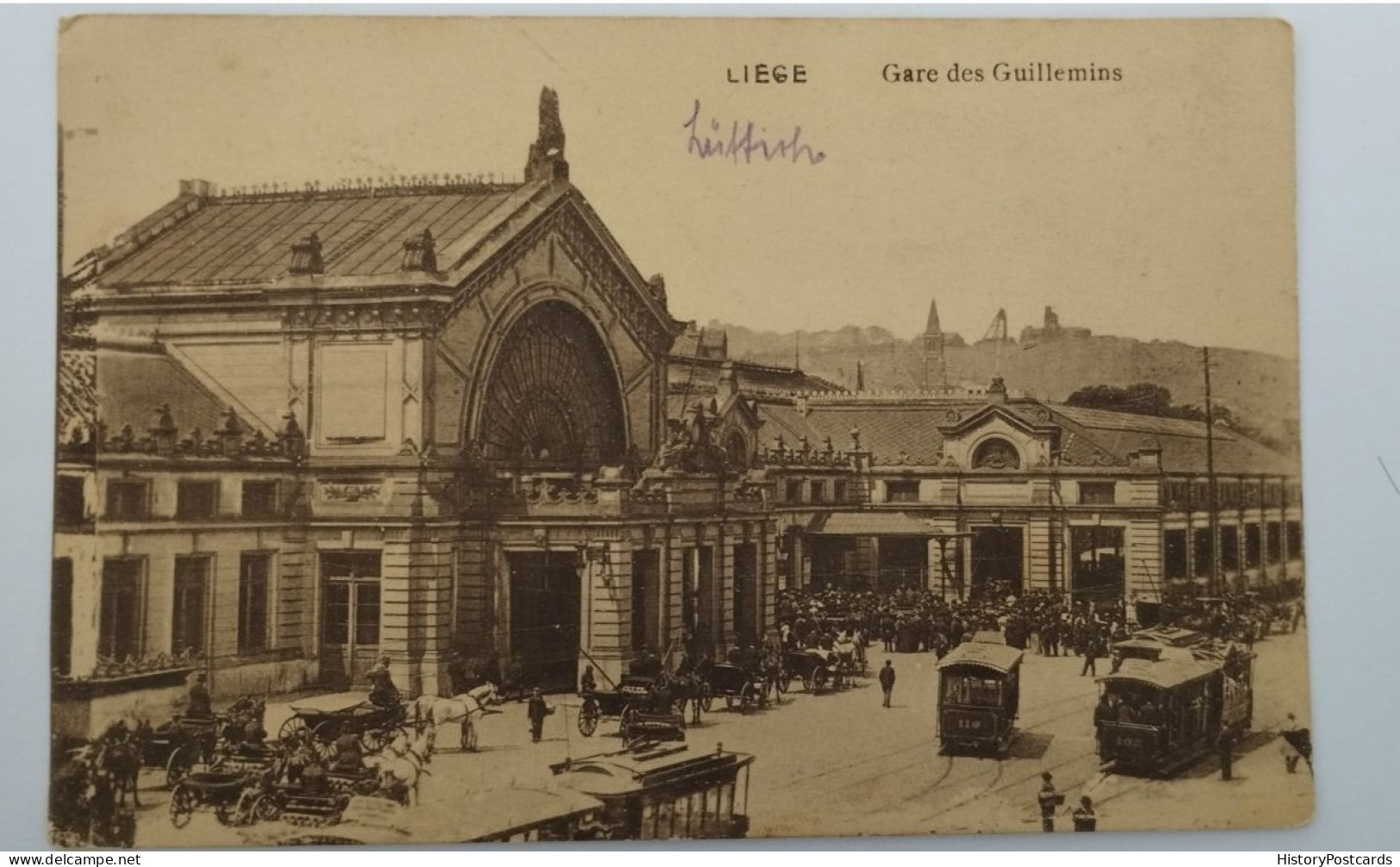 Liege, Gare Des Guillemins, Tram, Lüttich, Feldpost, 1914 - Lüttich