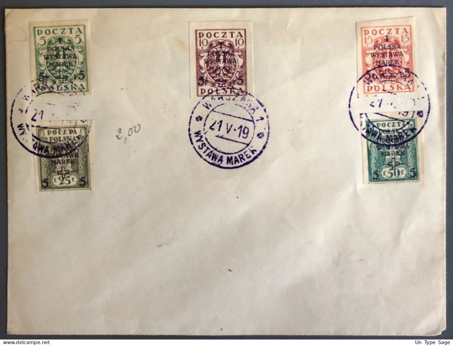 Pologne Divers Sur Enveloppe 21.5.1919 - (B4161) - Lettres & Documents