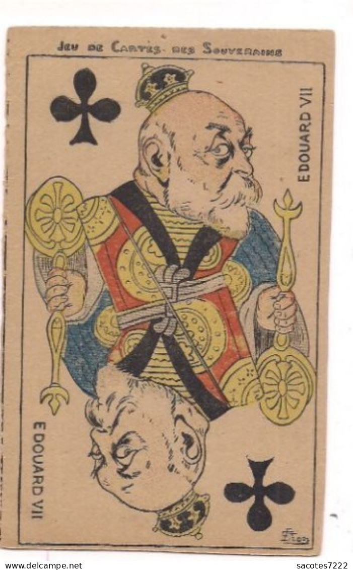 JEU DE CARTES DES SOUVERAINS :  ROI : EDOUARD VII - - Playing Cards