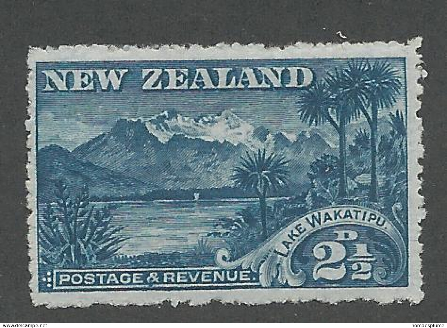 25132) New Zealand  1902 2nd Watermark Mint Hinge * Paper Piece Stuck On Back - Ungebraucht