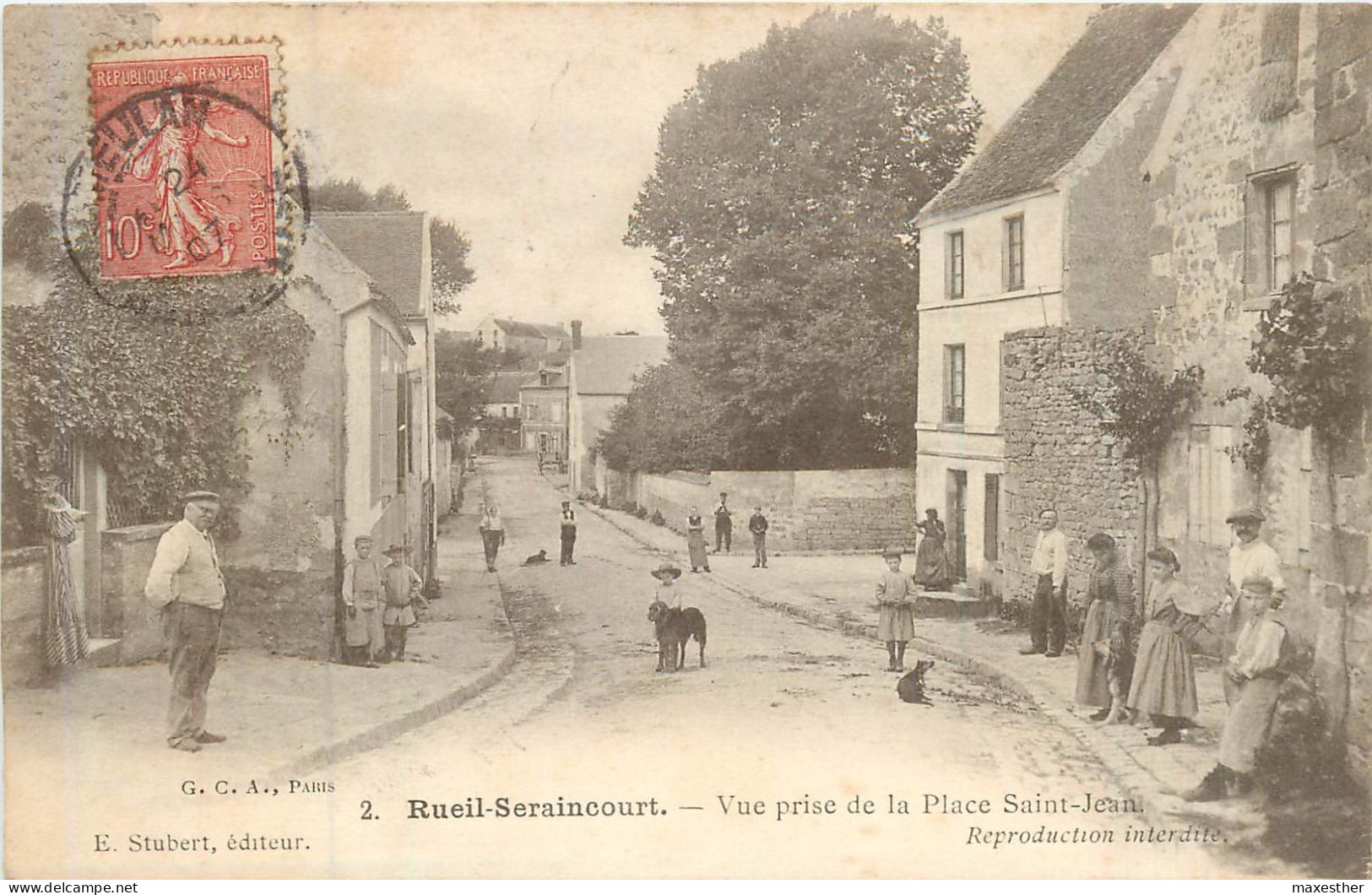 SERAINCOURT Rueil Vue Prise De La Place Saint Jean - Seraincourt