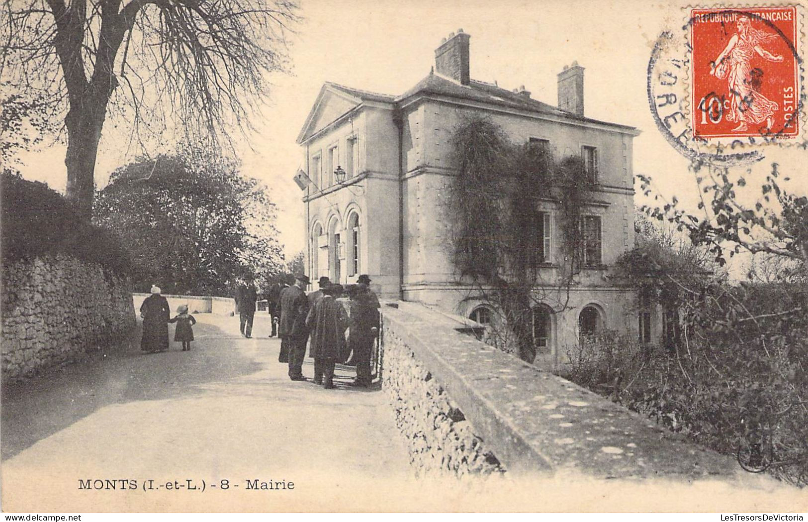 France - Monts - La Mairie - Animé  -  Carte Postale Ancienne - Andere & Zonder Classificatie