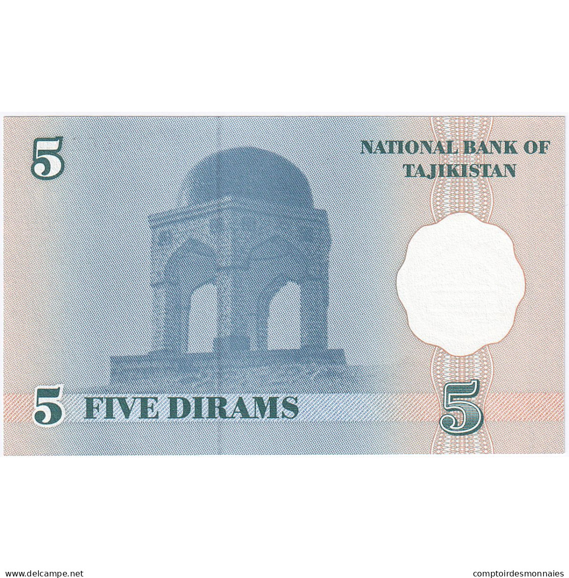 Tadjikistan, 5 Diram, 1999, 1999, KM:11a, NEUF - Tajikistan